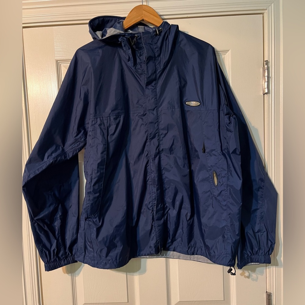 Stearns Dry Wear Men’s X Large Rain Wind Breaker Navy Blue Jacket